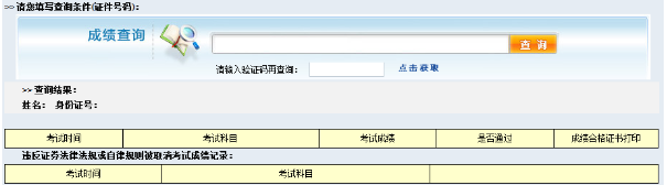 证券从业资格考试历史成绩查询入口