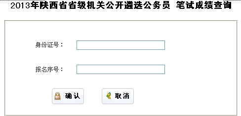 2013陕西省省级机关公开遴选公务员考试成绩