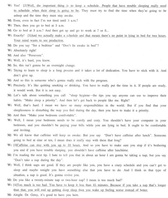 专八听力模拟题答案解析