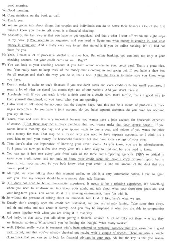 英语专八听力模拟题第五套答案解析