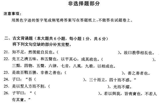 国2013年1月高等教育自学考试古代汉语试题-