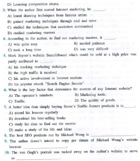 阅读文章:大学英语六级考试快速阅读训练:商业