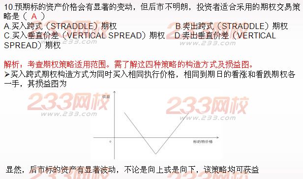 期货投资分析单选题及答案解析十