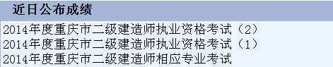 2014年重庆二级建造师成绩查询入口