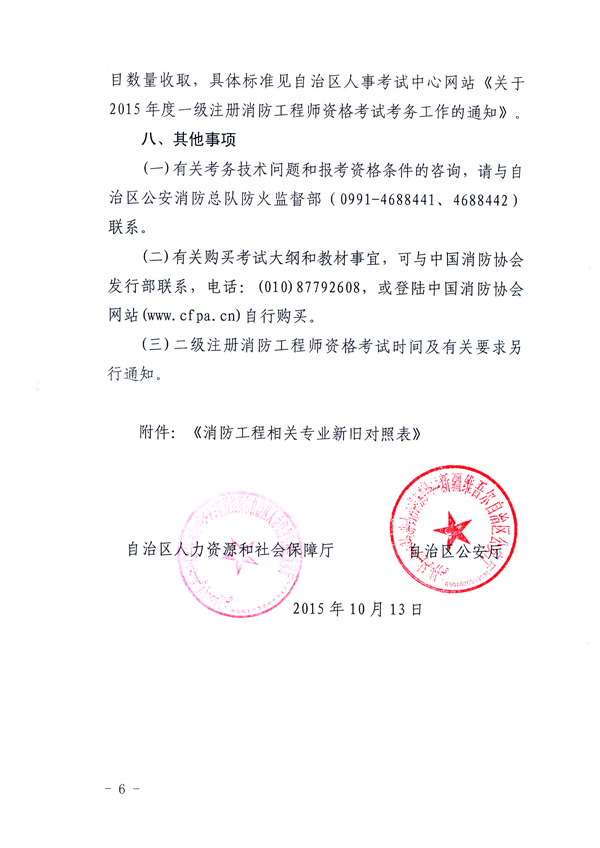 2015年新疆一级消防工程师考试报名通知-注册