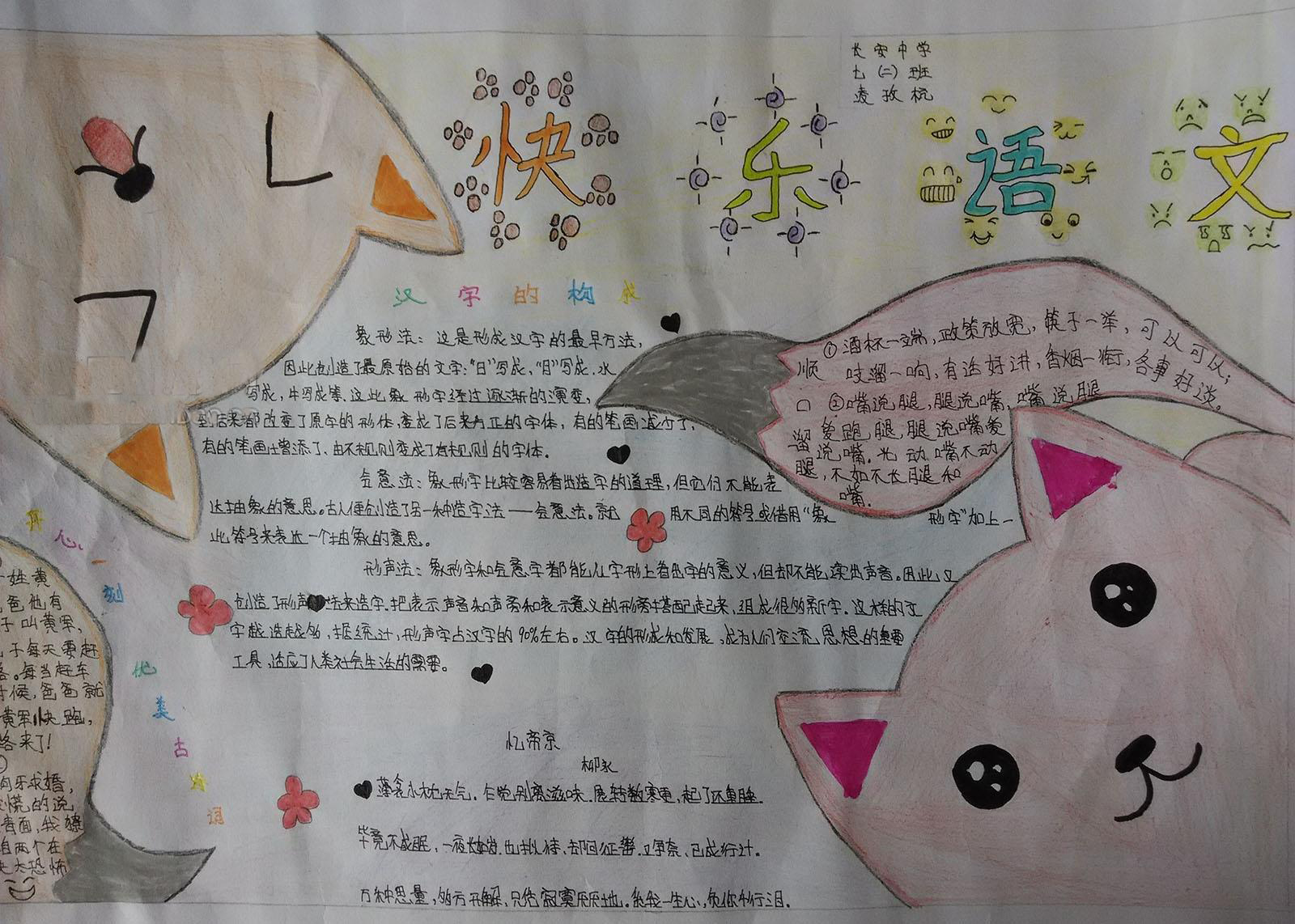 趣味语文手抄报-语文小乐园