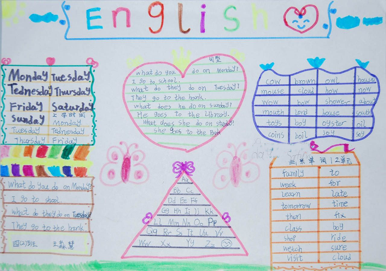 小学四年级英语手抄报_小学站 _ 233网校