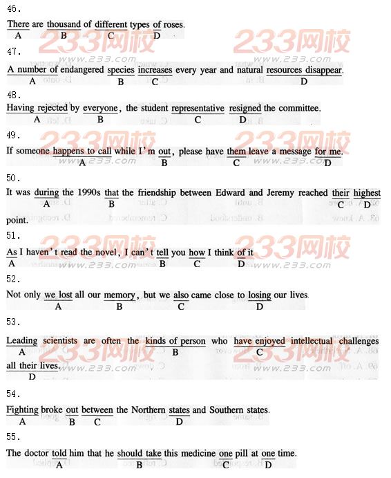 2015年成人学位英语考前冲刺试题及答案(第六套)