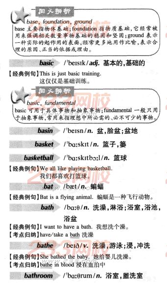 2016年成人学位英语词汇辅导B字母开头(002)