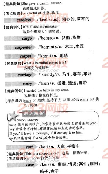 2016年成人学位英语词汇辅导C字母开头(002)