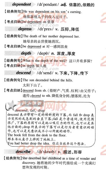 2016年成人学位英语词汇辅导D字母开头(003)