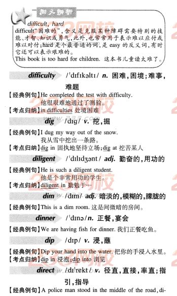 2016年成人学位英语词汇辅导D字母开头(004)