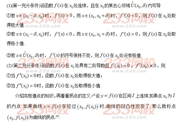 2017考研数学二之极值点和拐点的判断-考研-2