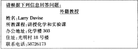 全国英语等级考试二级口试真题卷(相互问答C)