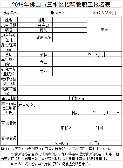 2018广东佛山三水区教育系统招聘教师的报考