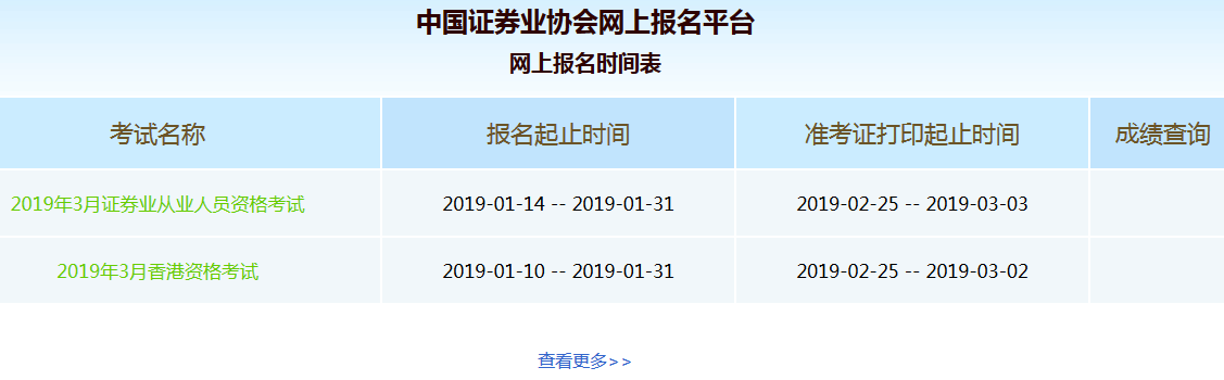 2019年中国证券业协会官网报名入口
