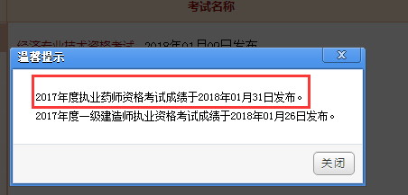 执业药师成绩
