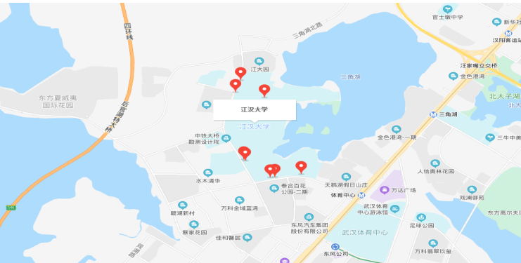 武汉市2020年度执业药师资格考试考点地图