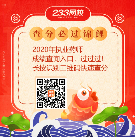 2020年执业药师成绩查询结果