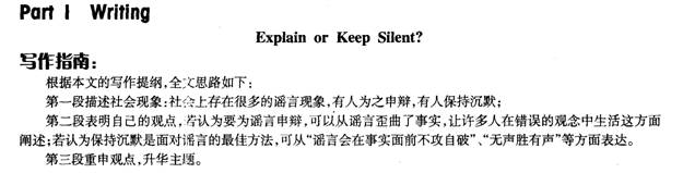 2013下半年英语六级作文必备范文面对谣言