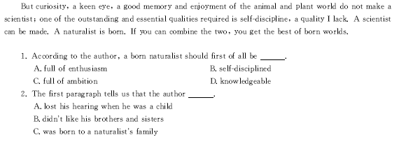 2008年4月北京成人英语试题及答案A卷