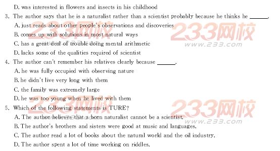2008年4月北京成人英语试题及答案A卷