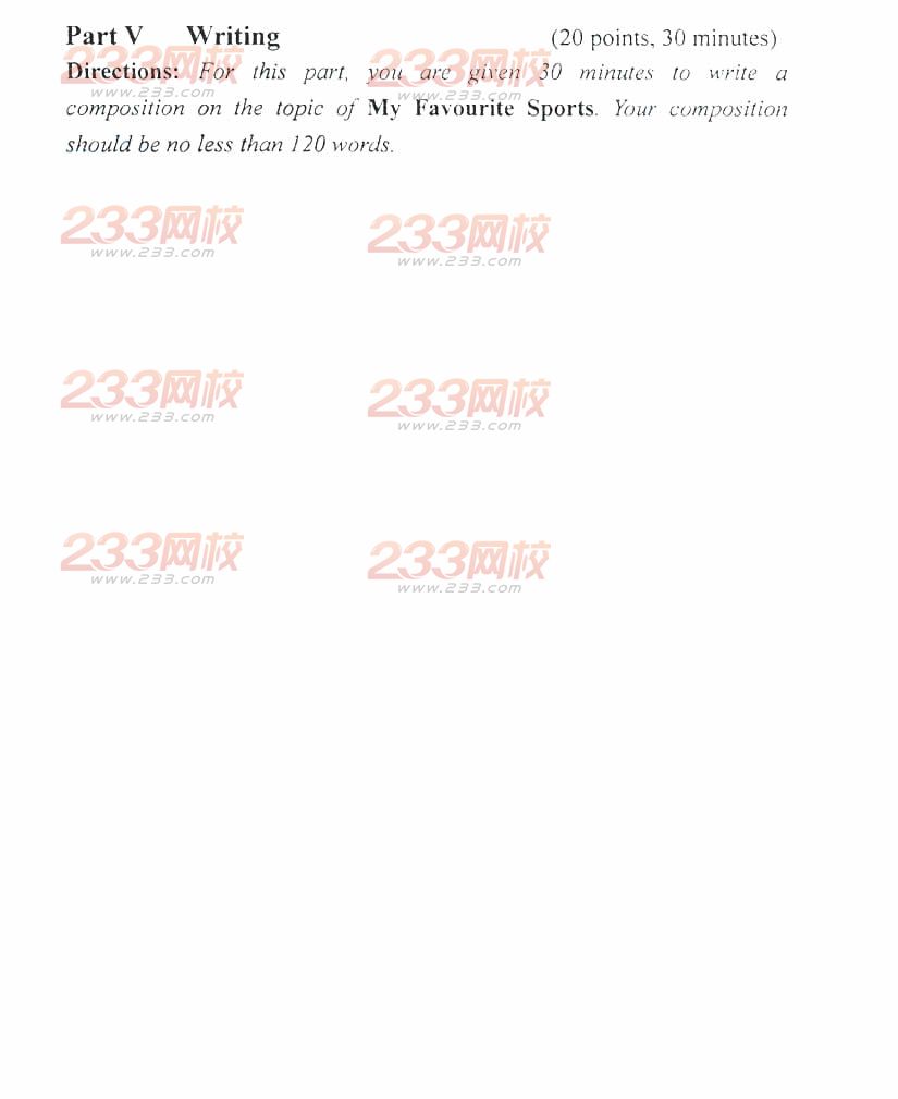 2013年河南成人学士学位英语考试（A卷）真题及答案