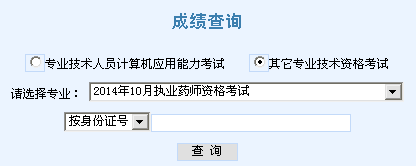 2014年天津执业药师成绩查询入口