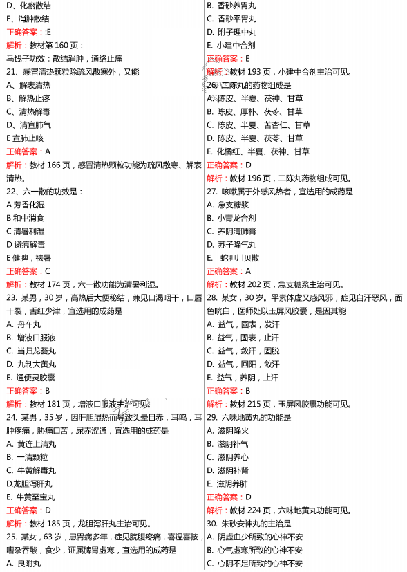 2015年执业药师《中药学专业知识二》真题及答案(图片版)