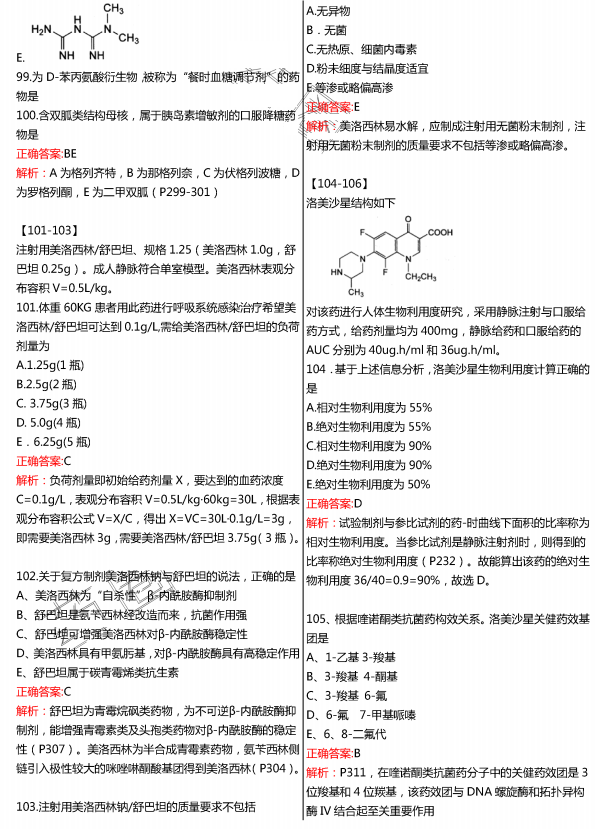 2015年执业药师《药学专业知识一》真题及答案(图片版)