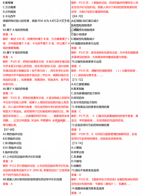 2015年执业药师《药学综合知识与技能》真题(图片版)