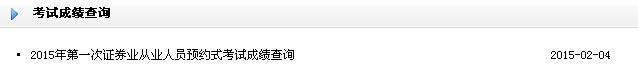 2015年1月证券预约式成绩查询时间