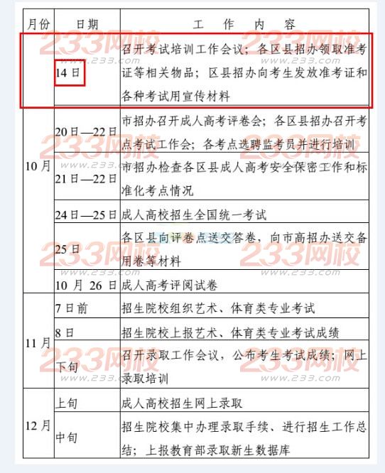 2015年天津成人高考准考证领取时间