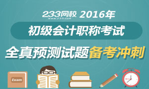 2016年初级会计职称全真预测试题冲刺专题