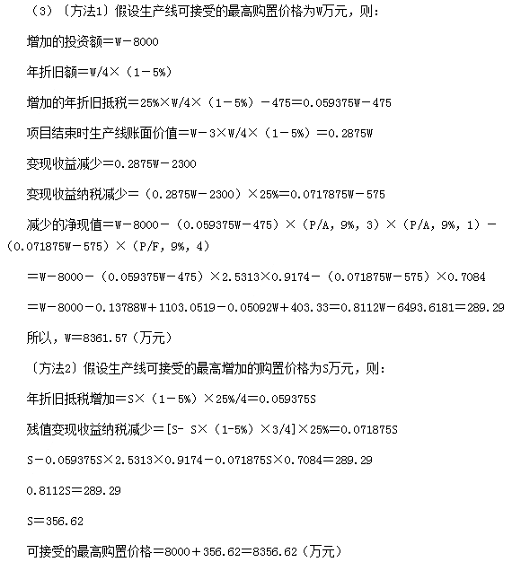 2016年注册会计师考试真题：《财务成本管理》综合题（网友版）