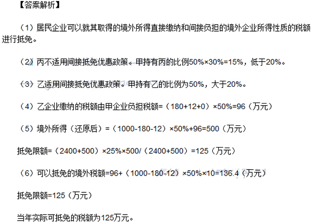 2016年注册会计师《税法》考试真题：计算题（网友版）