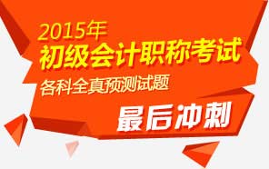 2015年初级会计职称全真预测试题最后冲刺专题