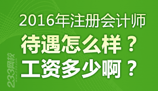 2016年注册会计师待遇究竟怎么样啊？