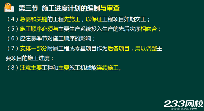 233网校2016年监理《进度控制》真题命中知识点