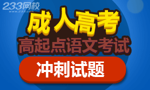 2016年成人高考高起点语文冲刺试题及答案