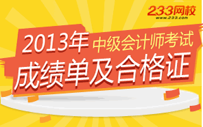 2013年中级会计师资格证书专题