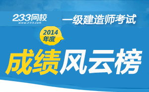 2014年一级建造师成绩查询风云榜