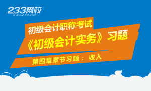 2017初级会计职称《初级会计实务》第四章习题