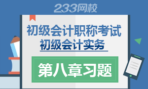 2017初级会计职称《初级会计实务》第八章习题