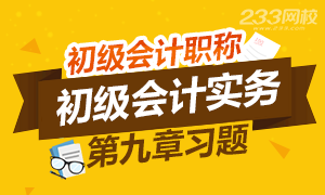 2017初级会计职称《初级会计实务》第九章习题