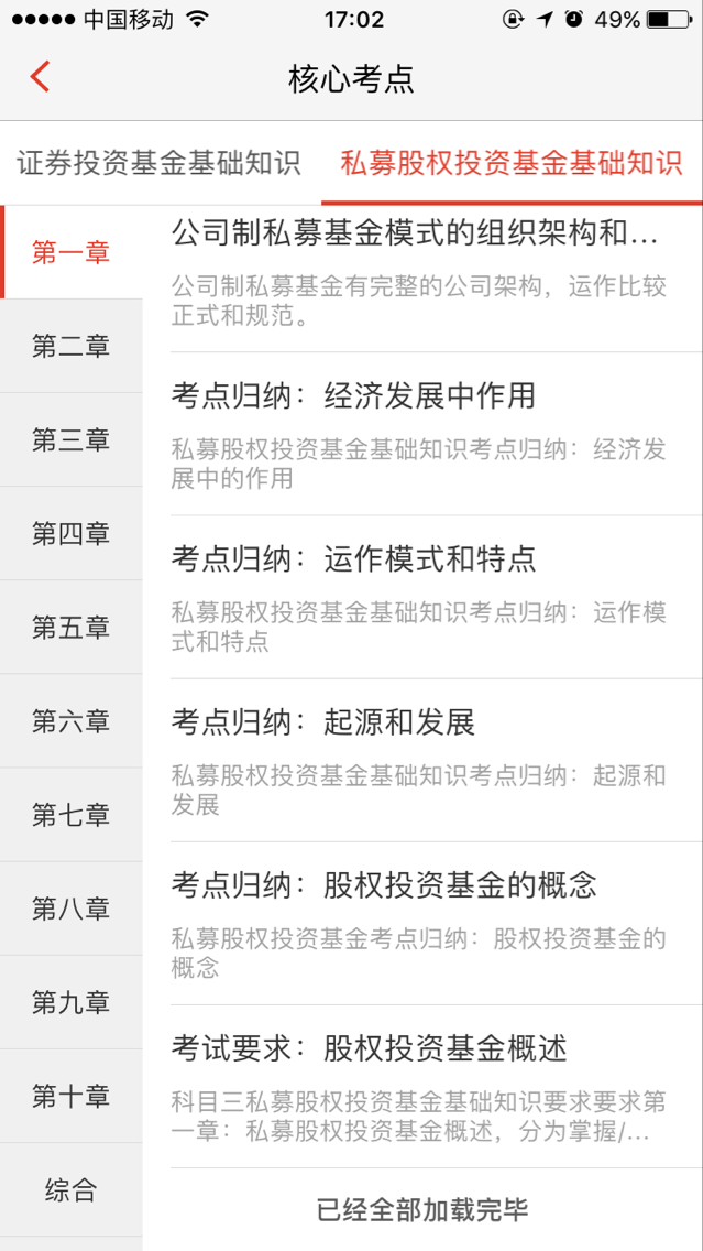 基金从业APP核心考点