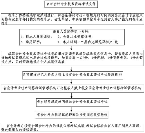 中级会计专业技术资格考试工作流程示意图