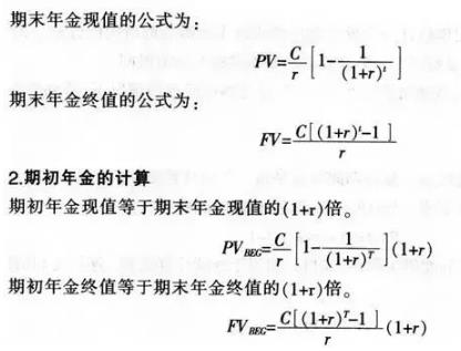 2018银行从业《初级个人理财》考试必用公式