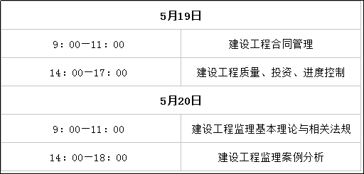 2018年云南省监理工程师报名考试时间及科目安排.png