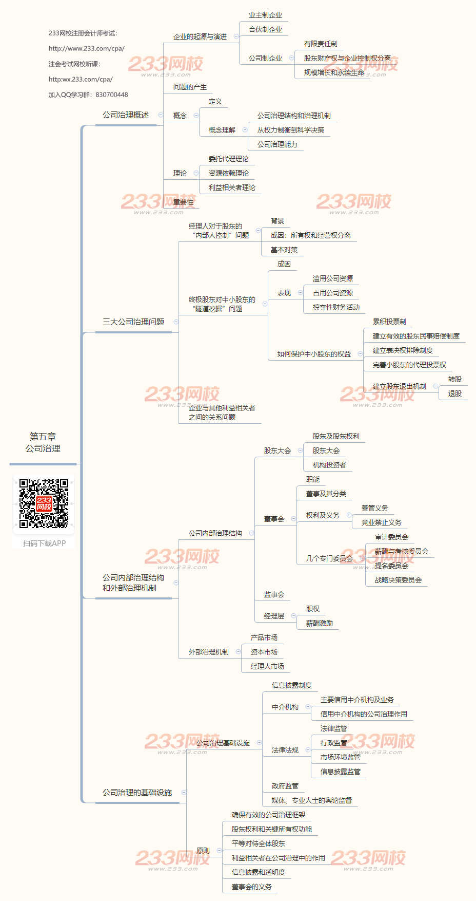 2019年公司战略与风险管理思维导图第五章-公司治理